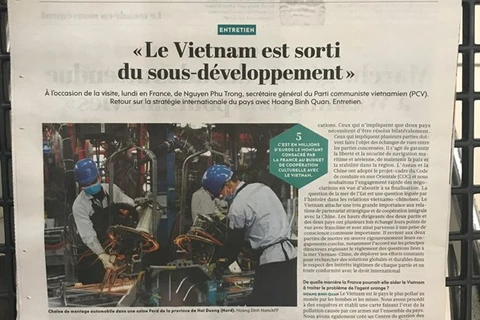 French newspaper highly values Vietnam’s economic achievements