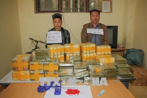 Dien Bien police seize 135 bricks of heroin, 500,000 synthetic drug pills