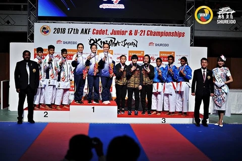 Vietnamese athletes shine at Asian karate event