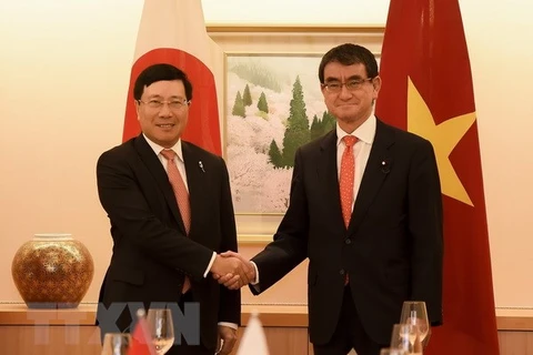 Vietnamese, Japanese FMs delighted at bilateral ties 