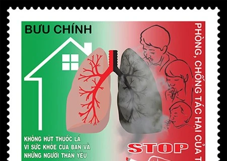 Stamps issued to promote anti-smoking efforts