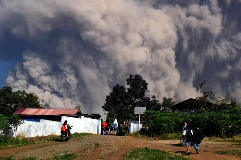 Indonesia’s most active volcano erupts again