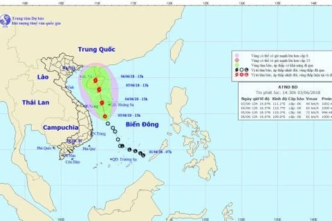 East Sea tropical low pressure gathers strength