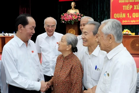 President Tran Dai Quang meets with voters in HCM City