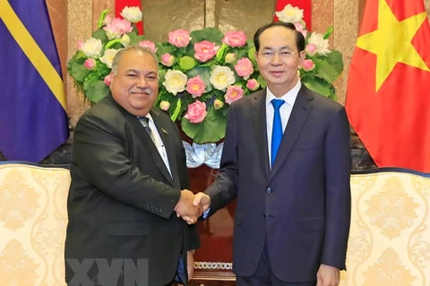 President Tran Dai Quang meets Nauru President