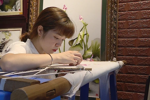 Vietnamese hand embroidered art pieces