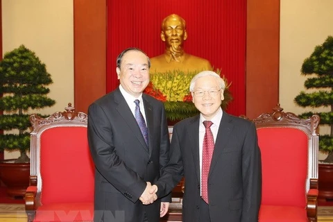 Party chief welcomes delegation from Communist Party of China