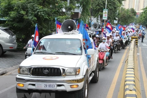 Cambodia holds armed forces display ahead of election