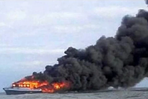 Indonesia: Ferry catches fire, killing at least 10