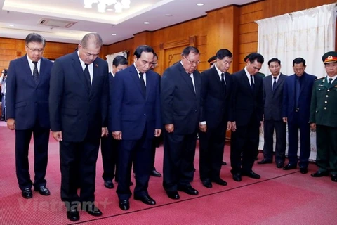Lao delegations pay tribute to Vietnamese President in Champasak 