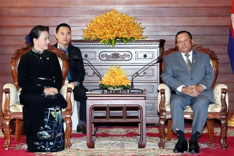 NA Chairwoman meets Cambodian Senate President