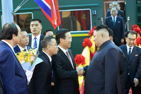 DPRK Chairman arrives at Dong Dang Station, beginning Vietnam visit