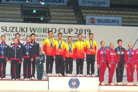 Vietnam wins three gold medals at international aerobics championship