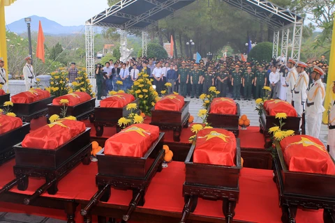 Memorial service for remains of soldiers repatriated from Laos
