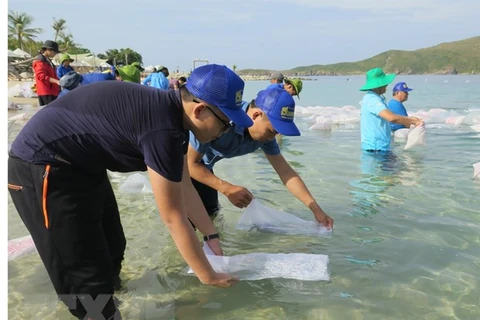 Nha Trang releases fries to regenerate aquatic resources
