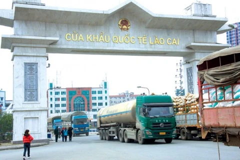 Trade through Lao Cai international border gate goes down 