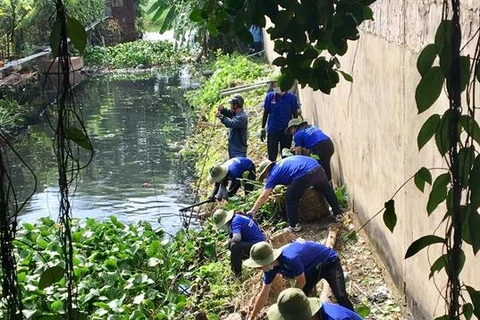 Green Summer volunteers clean up canals, build roads and houses