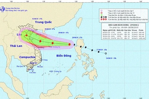 Storm Podul enters East Sea, moves west
