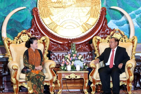 NA Chairwoman meets Lao top leader 