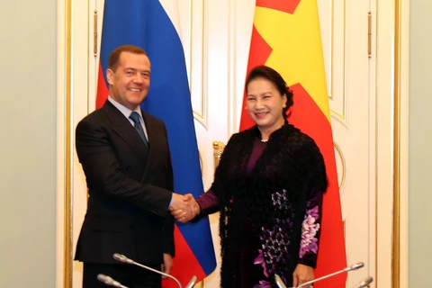 Vietnamese NA leader, Russian PM discuss multifaceted relations