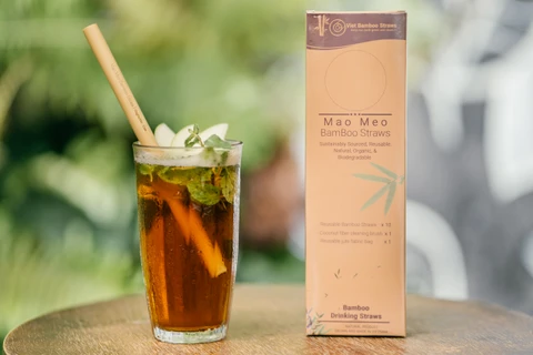 Vietnamese bamboo straws adorn world drinks
