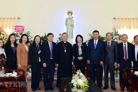 Vice President delivers Christmas greetings to Bui Chu diocese