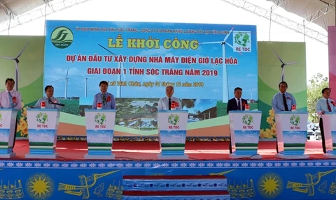 Work begins on wind power plant in Soc Trang