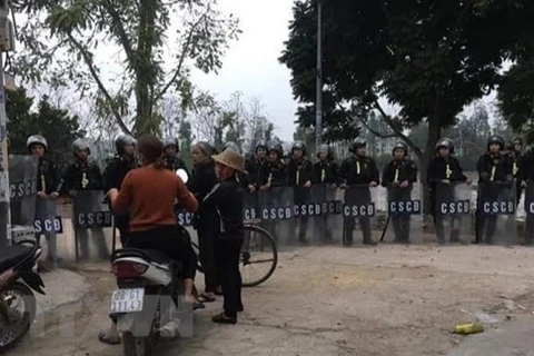 Hanoi’s police prosecute disturbance case in Dong Tam commune