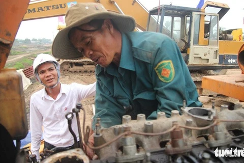 Tet far from home for road construction workers