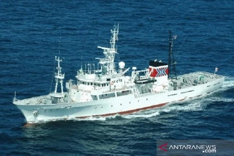 Japan delivers fishery patrol vessel to Indonesia
