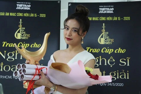 Hoang Thuy Linh wins "big fours" at 2020 Devotion Music Awards