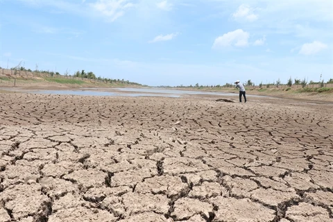 Drought, saltwater dry up Mekong Delta’s largest reservoir