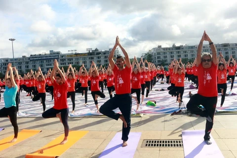 Int’l Yoga Day draws nearly 3,000 in Quang Ninh 