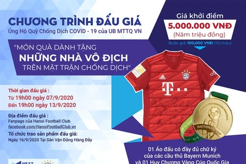 Next Media, Hanoi FC launch auction to support COVID-19 fight