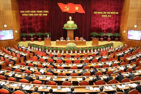 An overview of the opening of the 13th session of the 12th Party Central Committee (Photo: VNA)
