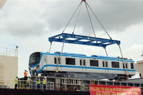 First train for HCM City Metro Line No 1 arrives from Japan