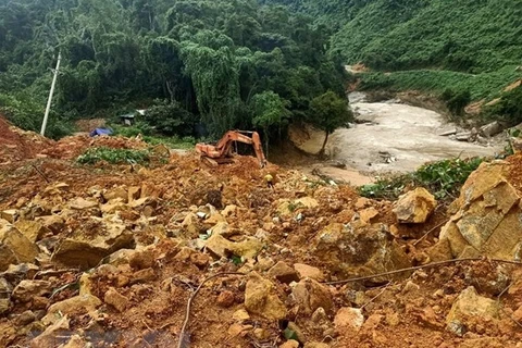 Bodies of 13 rescue team members pulled from landslide rubble