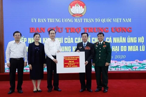 Over 11 million USD donated to central region via Vietnam Fatherland Front