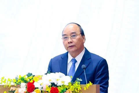 PM Nguyen Xuan Phuc concludes the conference between the Government and localities. (Photo: VNA) 