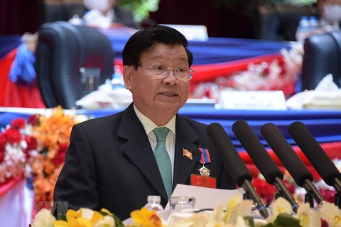 Top leader extends congratulations to newly-elected general secretary of Lao Party