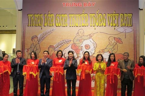 Folk paintings displayed in Hai Phong 