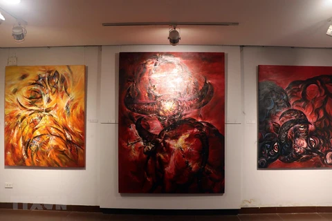 Paintings feature the buffalo – zodiac sign for 2021