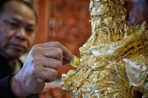 Gold laminating and gilding in Kieu Ky village recognised as national heritage