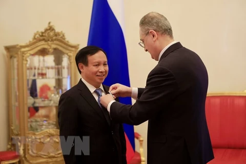 Vietnamese ambassador to Russia honoured for devotion to bilateral ties