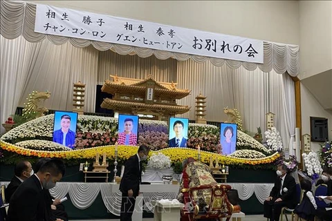 Funeral service for two Vietnamese victims in landslide in Japan 