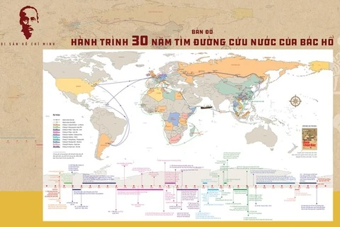 Map on Uncle Ho's 30-year national salvation journey published 