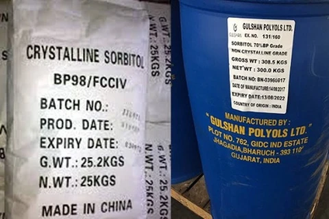 Anti-dumping tax levied on sorbitol products from China, India, Indonesia