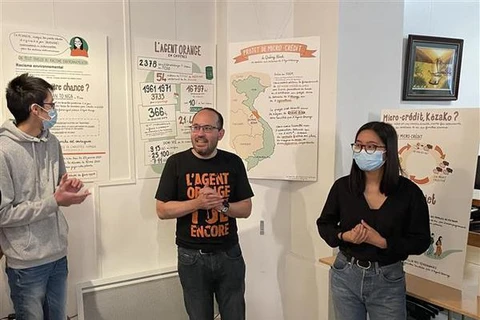 Infographics featuring Agent Orange/dioxin disaster in Vietnam exhibited in France
