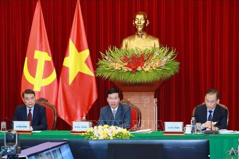 Vietnamese, Lao Party officials hold online talks