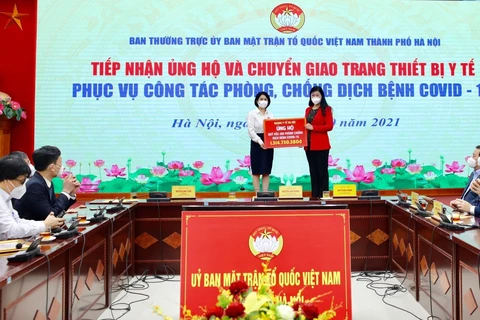 Hanoi receives donations for COVID-19 fight